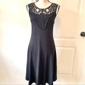 BARBARA LESSER Cotton Crochet Swing Dress